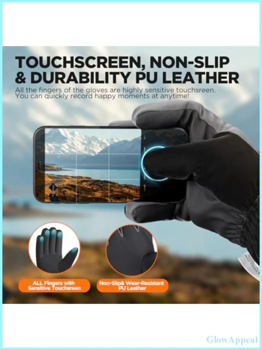 Thermal Ski Gloves Waterproof Windproof Touchscreen 3M Insulation Anti-Slip